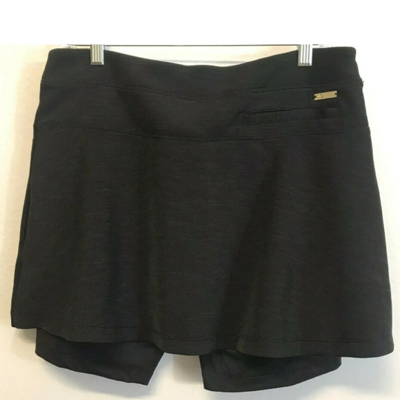 Adidas Capsule Skort Golf Skirt Tennis Black Silver Gold Copper Stripes -Small - Picture 3 of 10